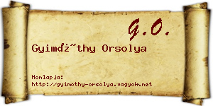 Gyimóthy Orsolya névjegykártya
