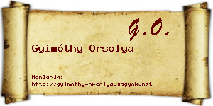 Gyimóthy Orsolya névjegykártya